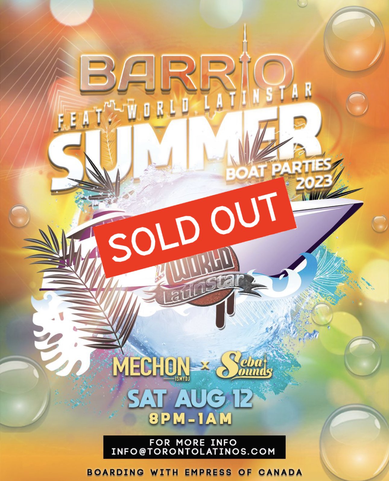 Barrio Boat Cruise – Sold out, but it wasn’t easy!