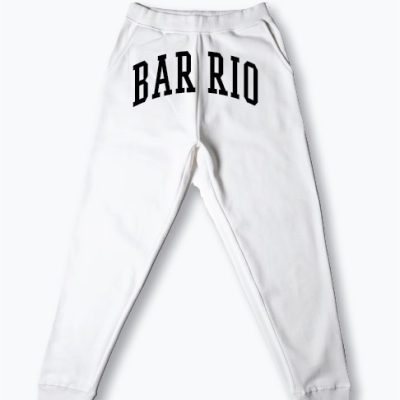 Barrio Tracksuit Zip Bottom - White