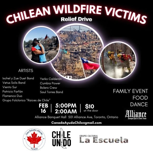 Chilean Organizations in Toronto unite for Wildfire Relief Fundraiser