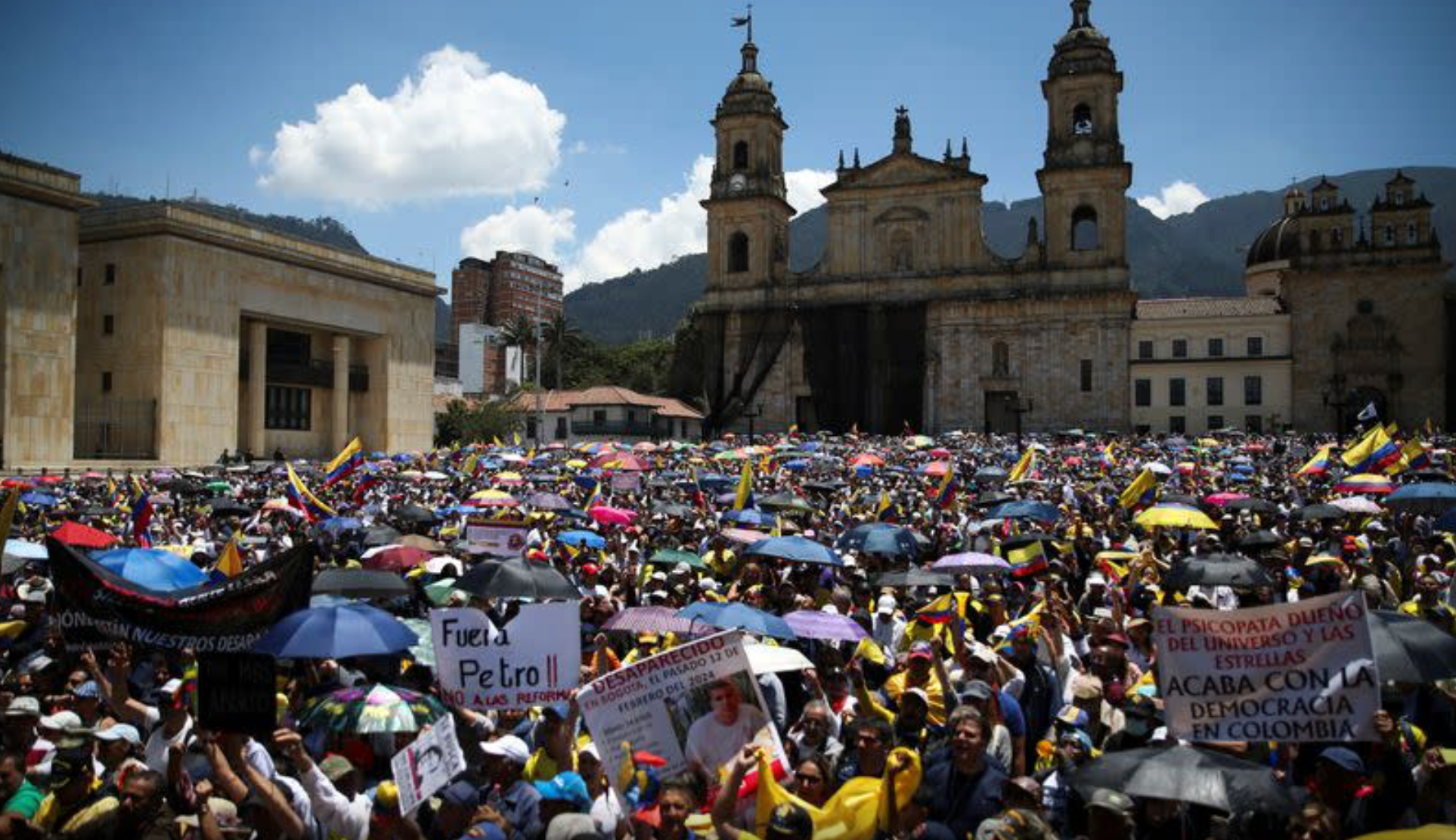 Thousands march in Colombia to protest government reforms