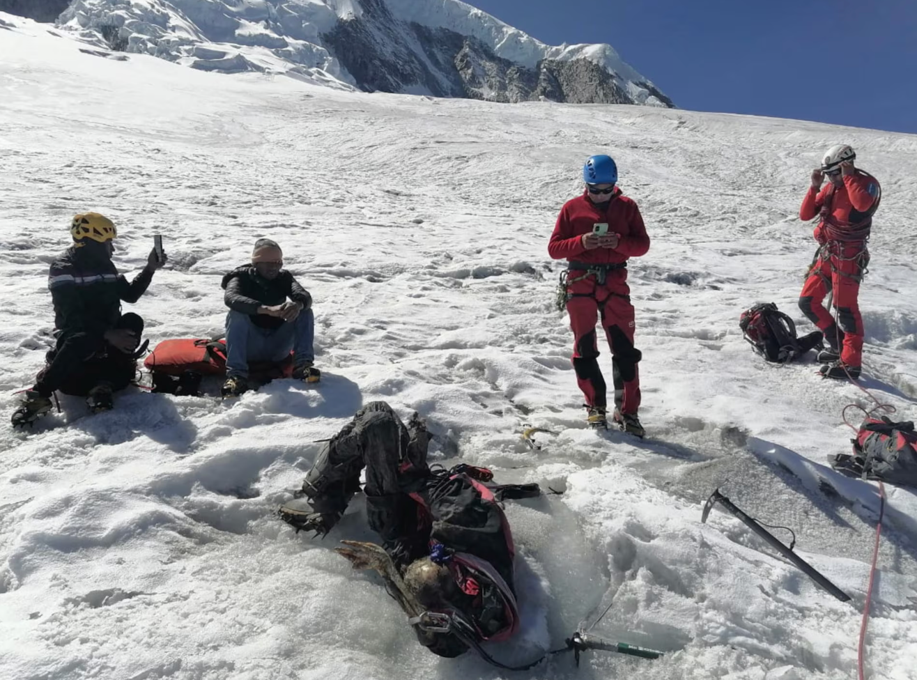 American climber found 22 years later in Peru as glaciers retreat