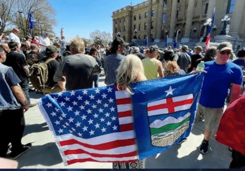 Alberta rally for separation amid frustration with federal Liberal win